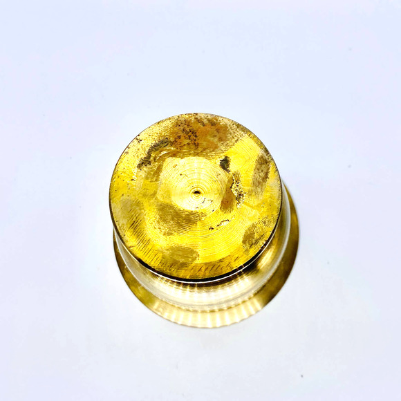 Antique Heavy Brass Etched Apothecary Jar/Mortar -No Pestle-HEAVY! - Picture 6 of 9